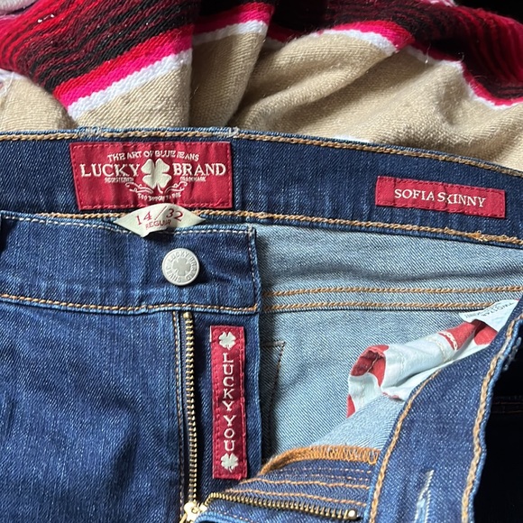 Lucky jeans size 14/32 dark skinny - Picture 4 of 4